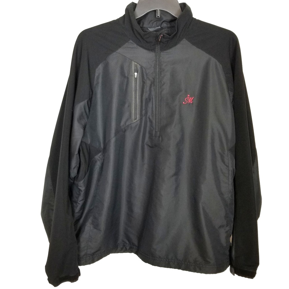 Zero Restriction x Masters Men Golf Jacket  Sz 2XL Black Tour Series Windbreaker